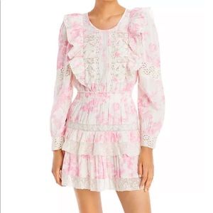 Loveshackfancy santorini mini dress pink floral🌸